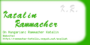 katalin rammacher business card